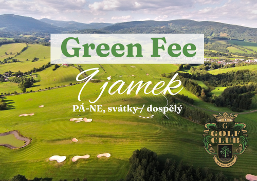 Green fee 9 jamiek PÁ-NE, prázdniny / dospelý