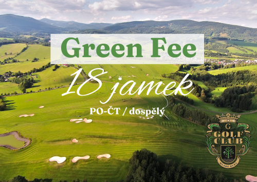 Green fee 18 jamek PO-ČT / dospělý