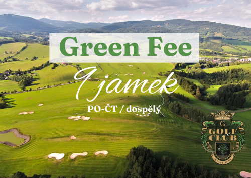 Green fee 9 jamek PO-ČT / dospělý